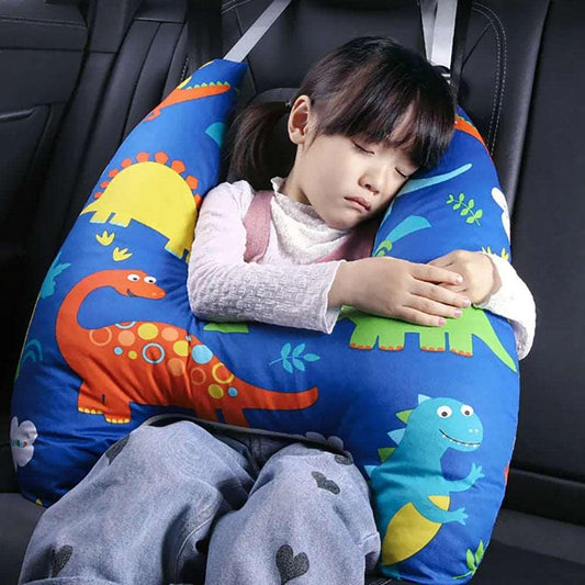 H-Shaped Kids Car Sleeping Head Support Pillow for Comfortable Journeys