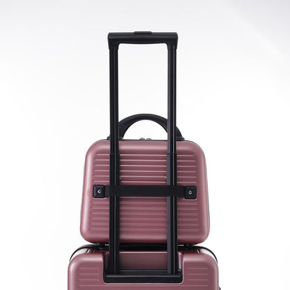20 Inch Front Open Luggage Lightweight Suitcase with Front Pocket and USB Port - Rose Gold_5