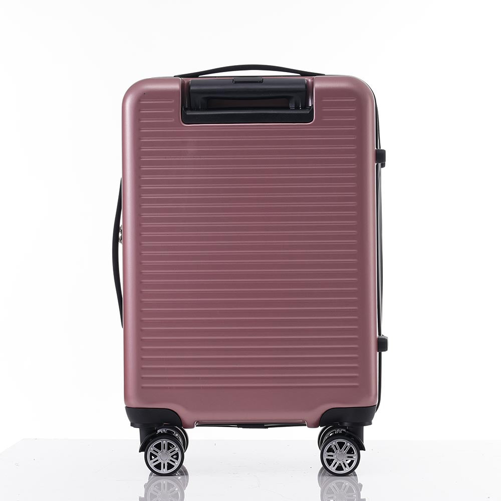 20 Inch Front Open Luggage Lightweight Suitcase with Front Pocket and USB Port - Rose Gold_3
