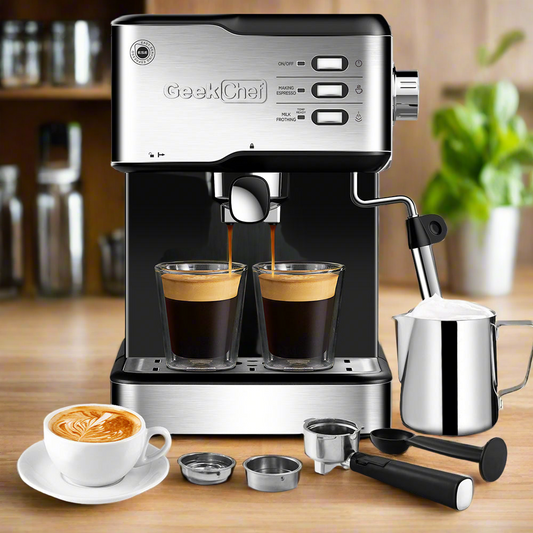Espresso & Cappuccino Maker 20 Bar & ESE POD Compatible