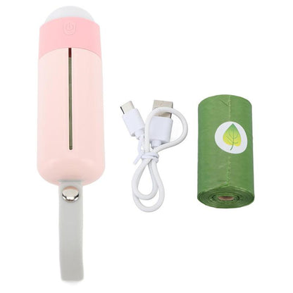 Easy Access Pet Waste Bag Dispenser with LED Light- USB Charging_3
